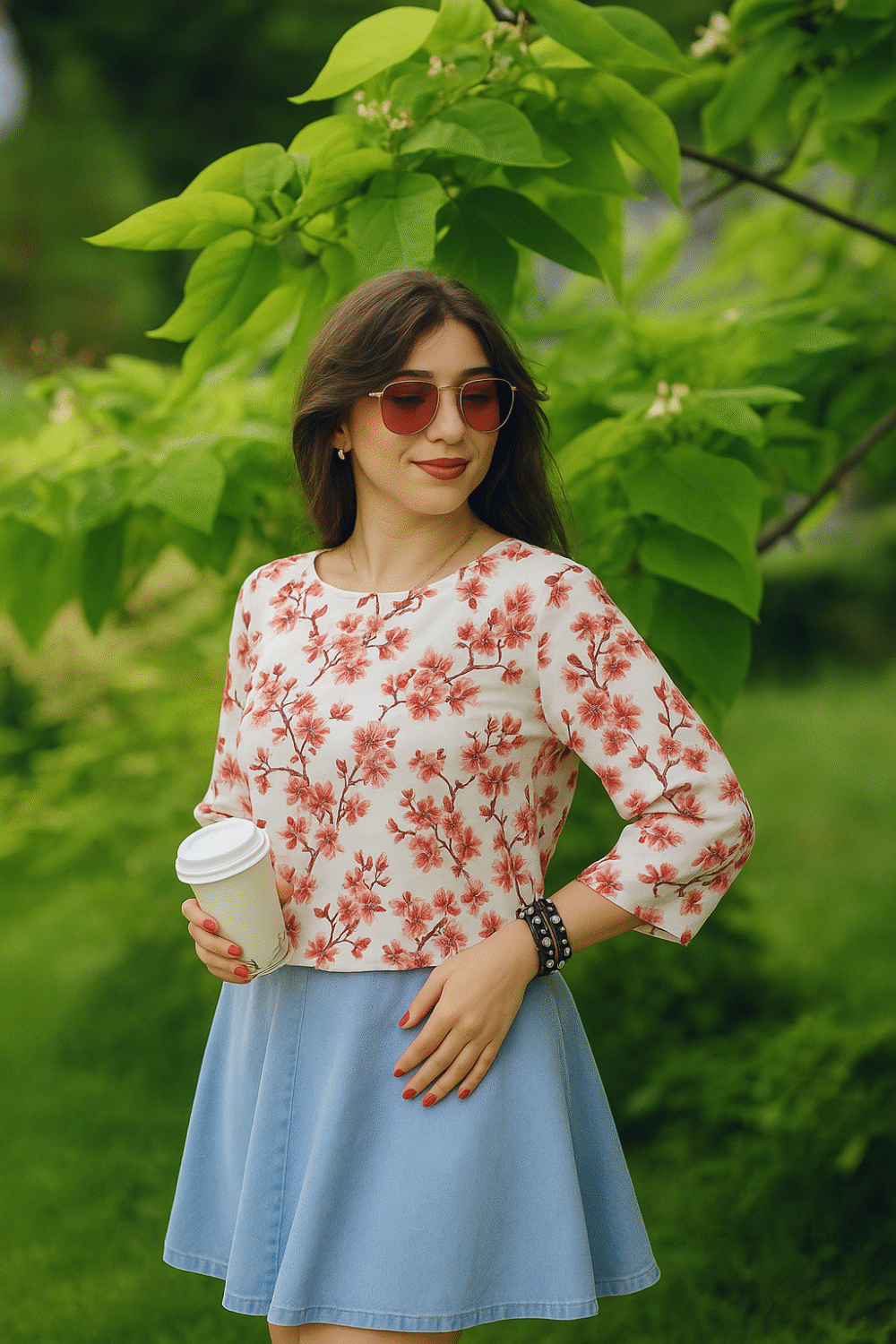 CHERRY BLOOSOME COORED SET