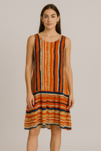  Orange Strippy Dress
