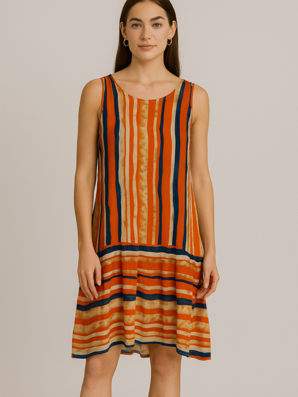 Orange Strippy Dress