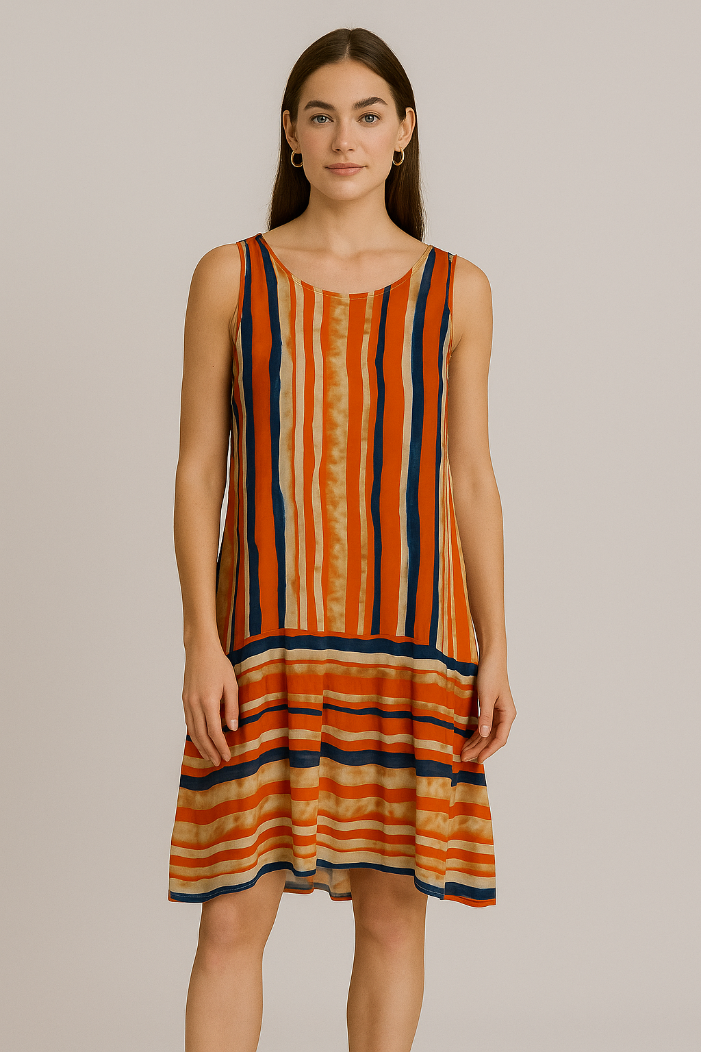 Orange Strippy Dress