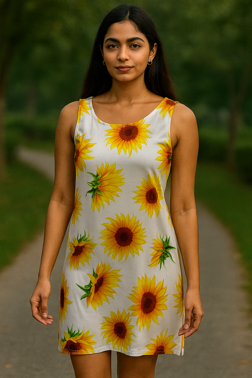 SUN FLOWER SHORT DRESS